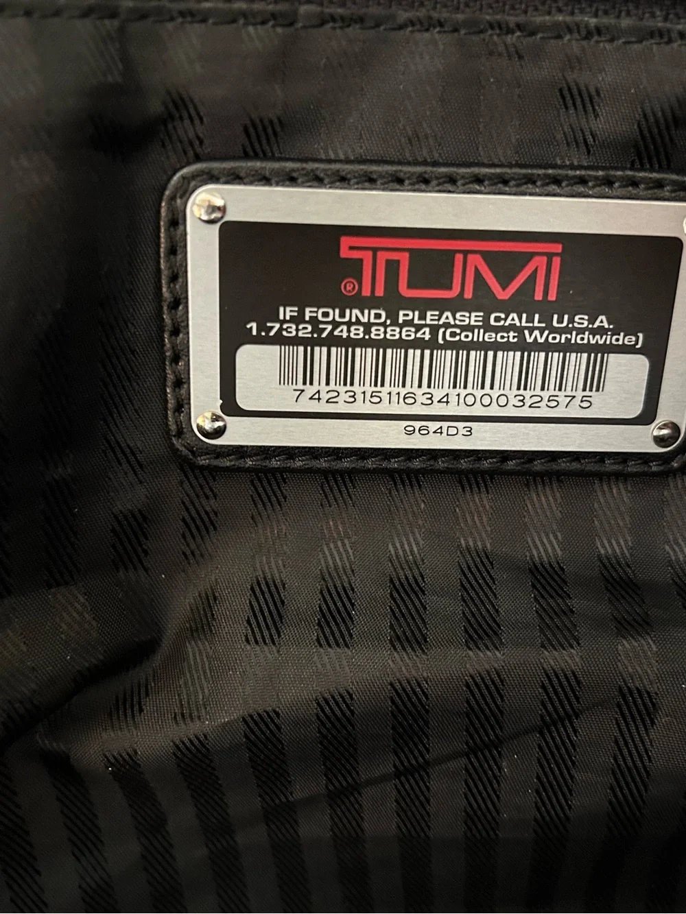 Tumi spacious black